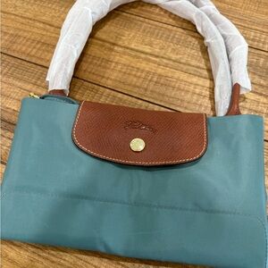 Elegant Teal and Brown Women's Bag